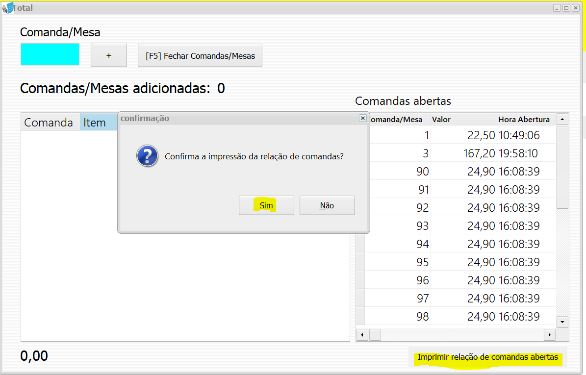 Wiki Comanda Relatorio Solicita